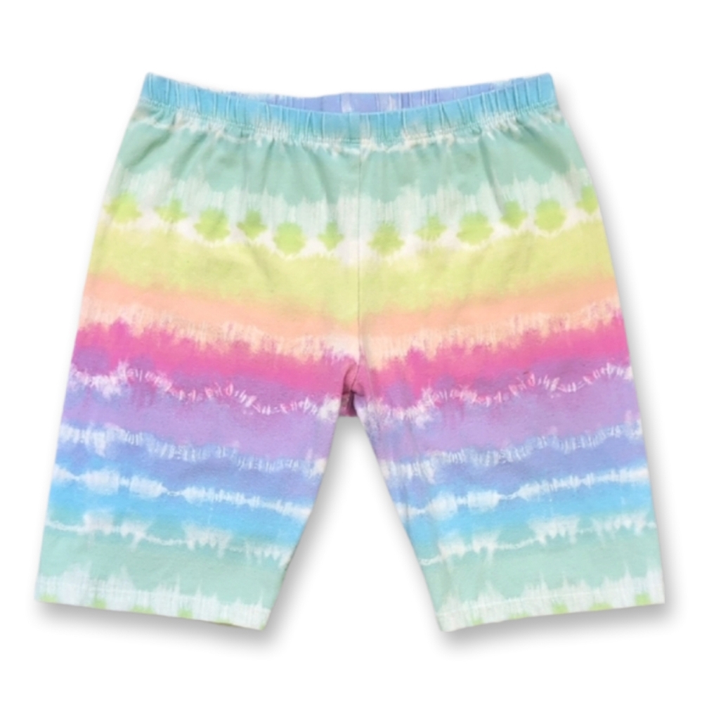 3/$20 Childrens Place Rainbow Tie Dye Girls Bike Shorts Size Large 10 12 Summer